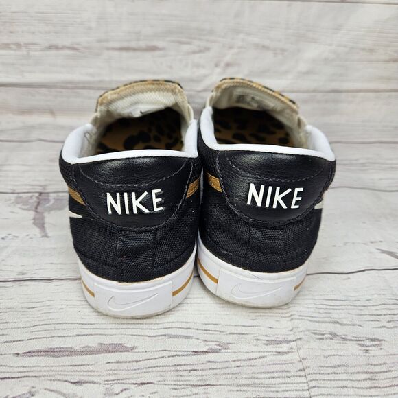 Nike Womens Size 7.5 Court Legacy Slip-On Shoes Leopard Cheetah Print DJ5938-001 - Picture 4 of 8